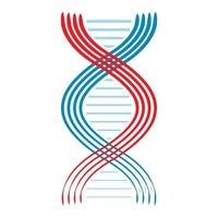 Flat DNA and molecule icon vector