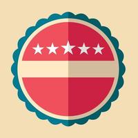 Beige vintage badge vector