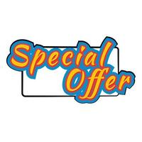 Special offer comics icon vector