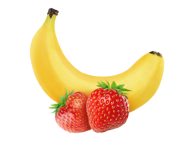 Banana e fragole png