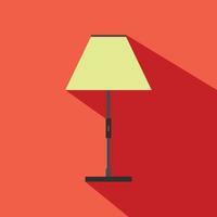 Floor lamp flat icon vector