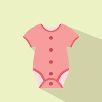 icono plano de ropa de bebé vector