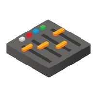 Audio mixer isometric 3d icon vector