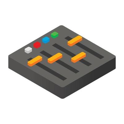 Audio mixer isometric 3d icon