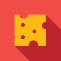 Cheese flat icon vector