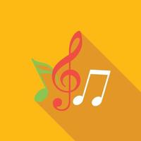 Music flat icon vector