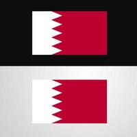 diseño de banner de bandera de bahrein vector
