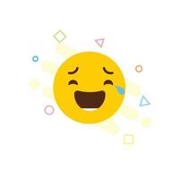 Laughing Emoji icon design vector