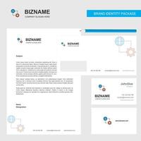 Internet setting Business Letterhead Envelope and visiting Card Design vector template