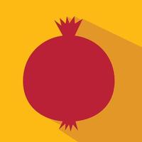 Pomegranate flat icon vector
