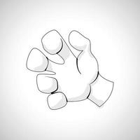 Comics Hand icon vector