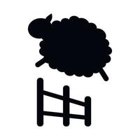 Sheep jumping icon vector