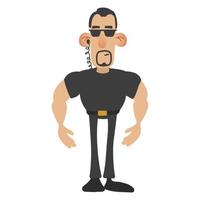 Cartoon security man vector