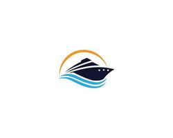 Creative Boat Logo Icon Design Inspiration Vector Template.