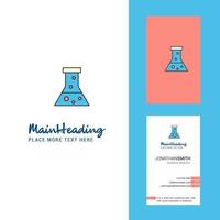 Beaker Creative Logo and business card vertical Design Vector