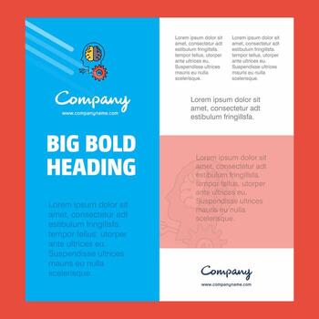 Artificial intelligence Business Company Poster Template with place for text and images vector background