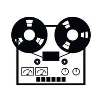 Reel tape recorder icon vector