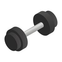 Dumbbell isometric 3d icon vector