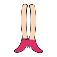 Cartoon feet in shoes vector