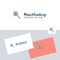 Search bug vector logotype with business card template Elegant corporate identity Vector