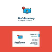 Flat Secure website Logo and Visiting Card Template Busienss Concept Logo Design vector