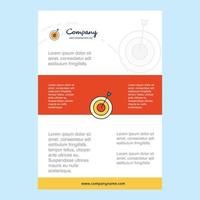 Template layout for Dart comany profile annual report presentations leaflet Brochure Vector Background