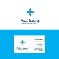 Flat Four way arrow Logo and Visiting Card Template Busienss Concept Logo Design vector