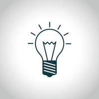 Idea bulb icon simple vector. Bulb light vector