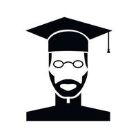 Teacher black icon vector