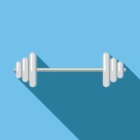 Barbell flat icon vector