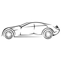 Car line icon vector