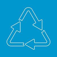 Recycle thin line sign vector