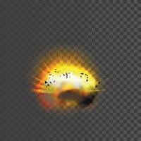 New realistic explosion icon vector