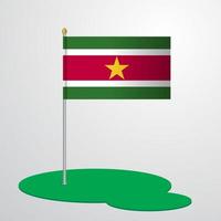 Suriname Flag Pole vector