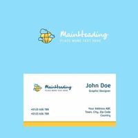 Globe logo Design with business card template Elegant corporate identity Vector