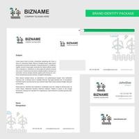 Air turbine Business Letterhead Envelope and visiting Card Design vector template