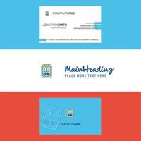 Beautiful Social media user profile Logo and business card vertical Design Vector