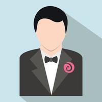 Bridegroom flat icon vector