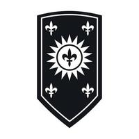 icono de escudo heráldico vector simple. cresta medieval