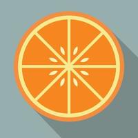 Sliced orange flat icon vector