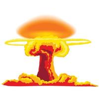 explosión nuclear con polvo vector