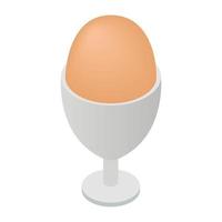 Egg isometric 3d icon vector