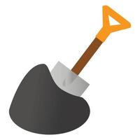 Shovel isometric 3d icon vector