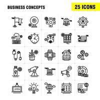 Business Concepts Line Icons Set For Infographics Mobile UXUI Kit And Print Design Include Clipboard Setting Gear Pencil Monitor Internet Setting Dollar Collection Modern Infographic Logo vector