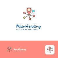 Creative Map pointer Logo Design Flat color Logo place for Tagline Vector Illustration