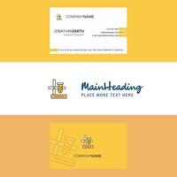 Beautiful Science lab Logo and business card vertical Design Vector