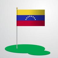 asta de la bandera de venezuela vector