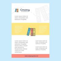 Template layout for Files comany profile annual report presentations leaflet Brochure Vector Background