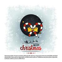 Christmas card design with elegant design and light background vector