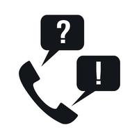 Handset with question and answer vector